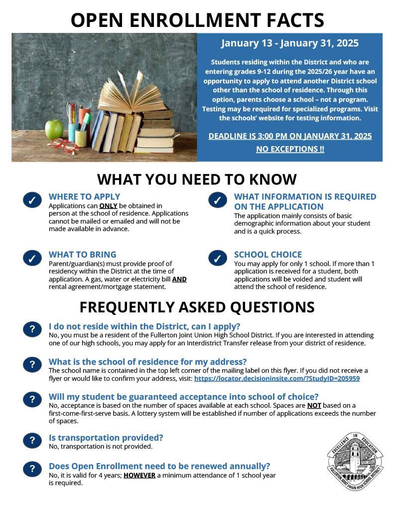 Open Enrollment Flyer 2025 - 2026