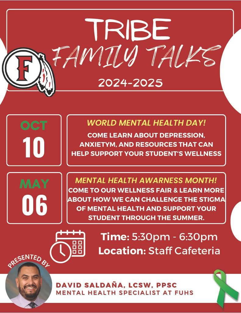 Tribe Family Talks Upcoming Events Flyer