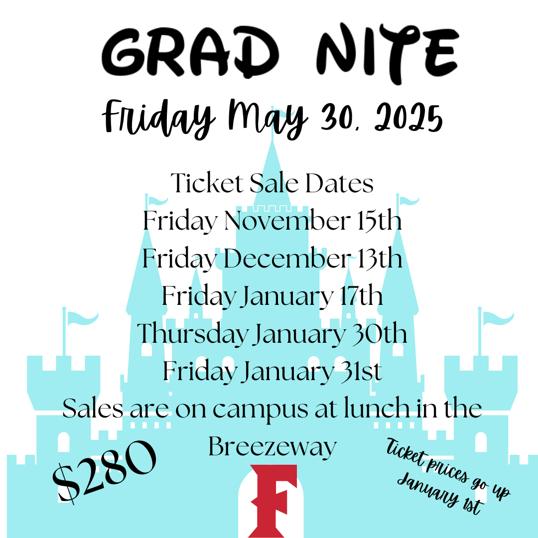  Grad Night Ticket Sales Dates